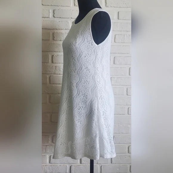 NWT Papa Vancouver White Lace Dress Asymmetrical A-line Sleeveless Summer Medium - Picture 4 of 13